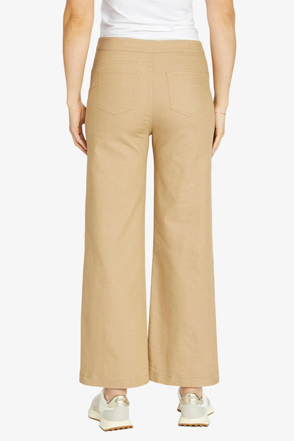 Womens Wideleg Chaintrim Pant Brown P605705
