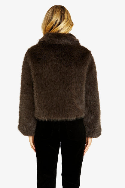 Womens Wintour Fauxfur Jacket Brown P605409