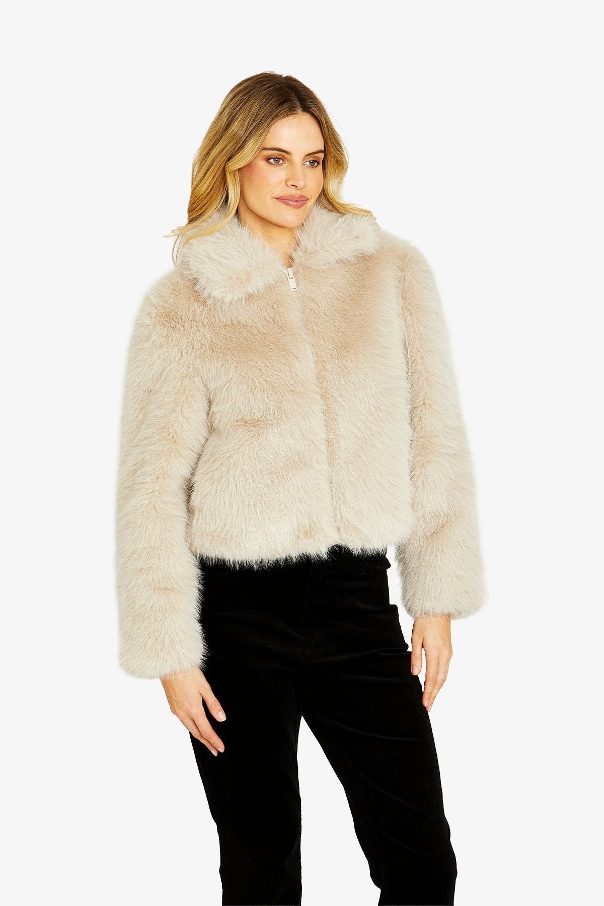Womens Wintour Fauxfur Jacket Natural P605409