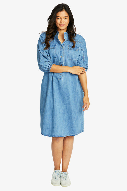 Woodstock Dress in Chambray