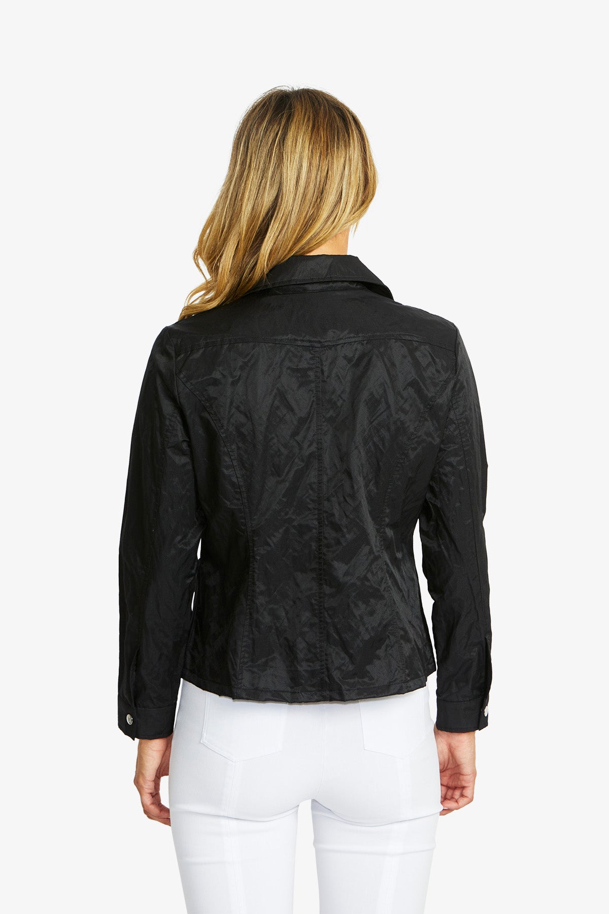 Women's Zip Detail Jacket in Black | Harper